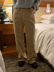 磨毛燈芯絨寬鬆長褲