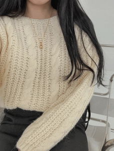 Cable Wool Boat Neck Knitwear - 3 Colors