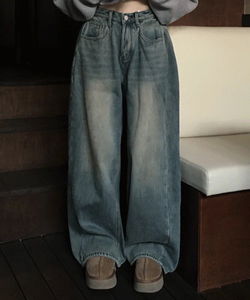 Binky Fleece Side Pintuck Wide Long Pants - 5 Colors