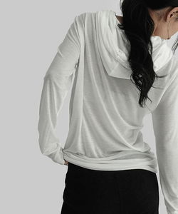 이오프 루즈핏 텐셀 후드 티셔츠