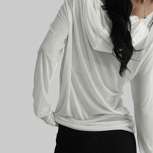 이오프 루즈핏 텐셀 후드 티셔츠