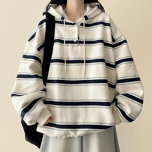 도논 밑단스트링 단가라 기모후드 (4color) H&L