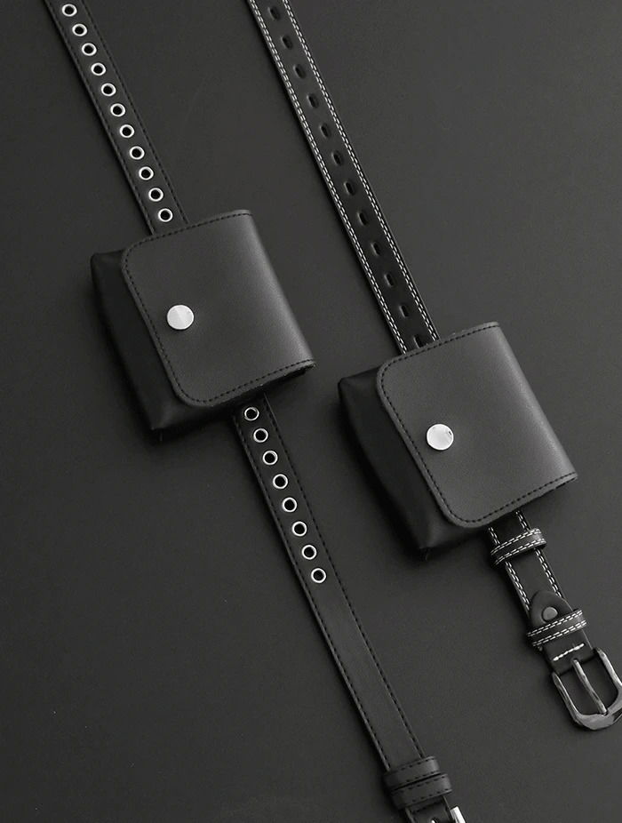 アイレットシックツーウェイレザーベルトバッグ