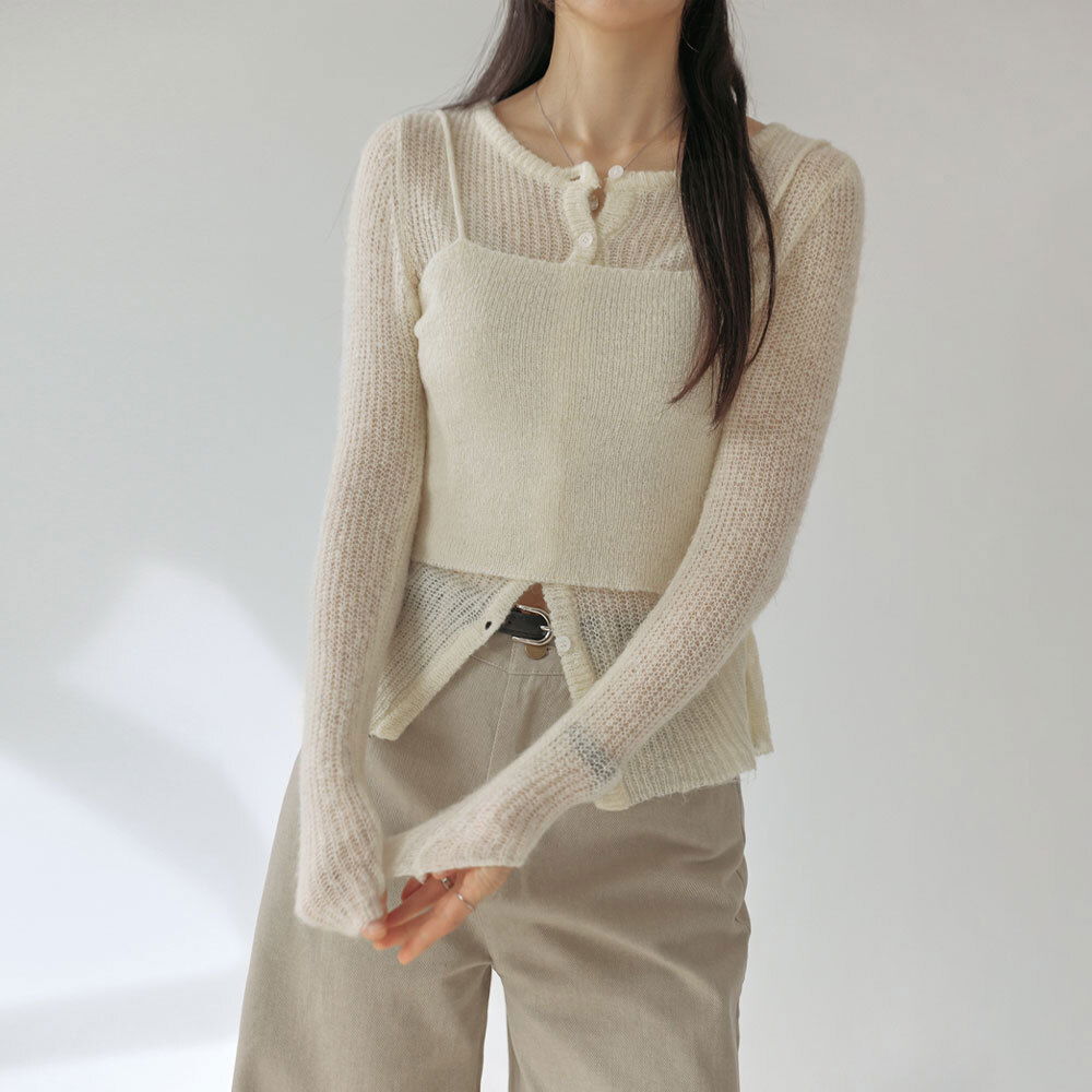 Bowendy Knit Bustier Cardigan Set