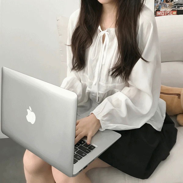 Volume Pomeranian Ribbon Blouse 3 Colors 雪紡襯衫