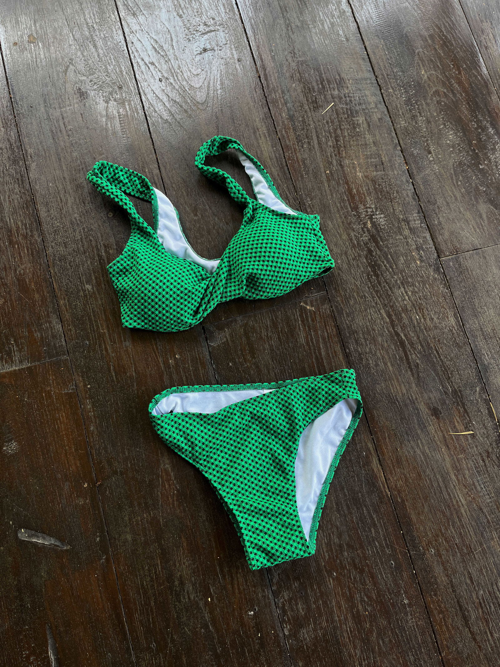 Deep Green # Twist Bikini 泳装