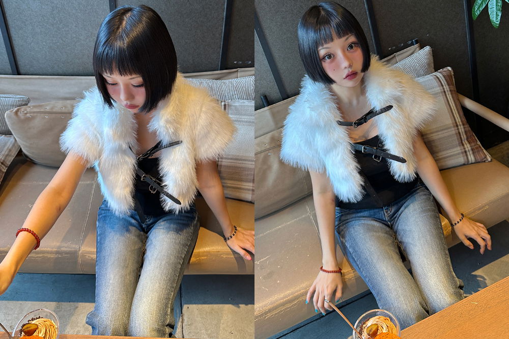 민소매 모델 착용 이미지-S1L172