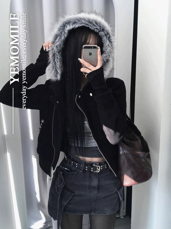 던트 양기모 워머 후드 집업