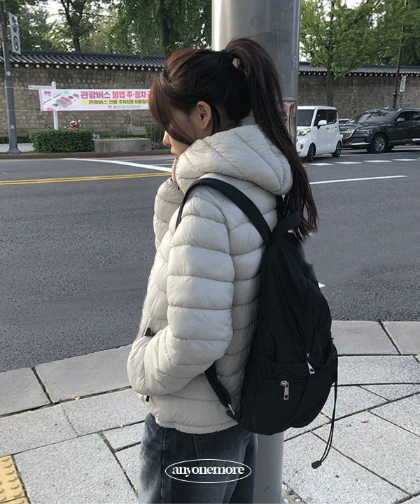 테너 경량 스트링 웰론 후드 패딩 점퍼 (4color) (인기상품 배송지연)