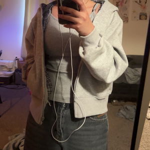 Cook Check Color Block Crop Hoodie