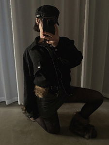 SUEDE PADDING JUMPER