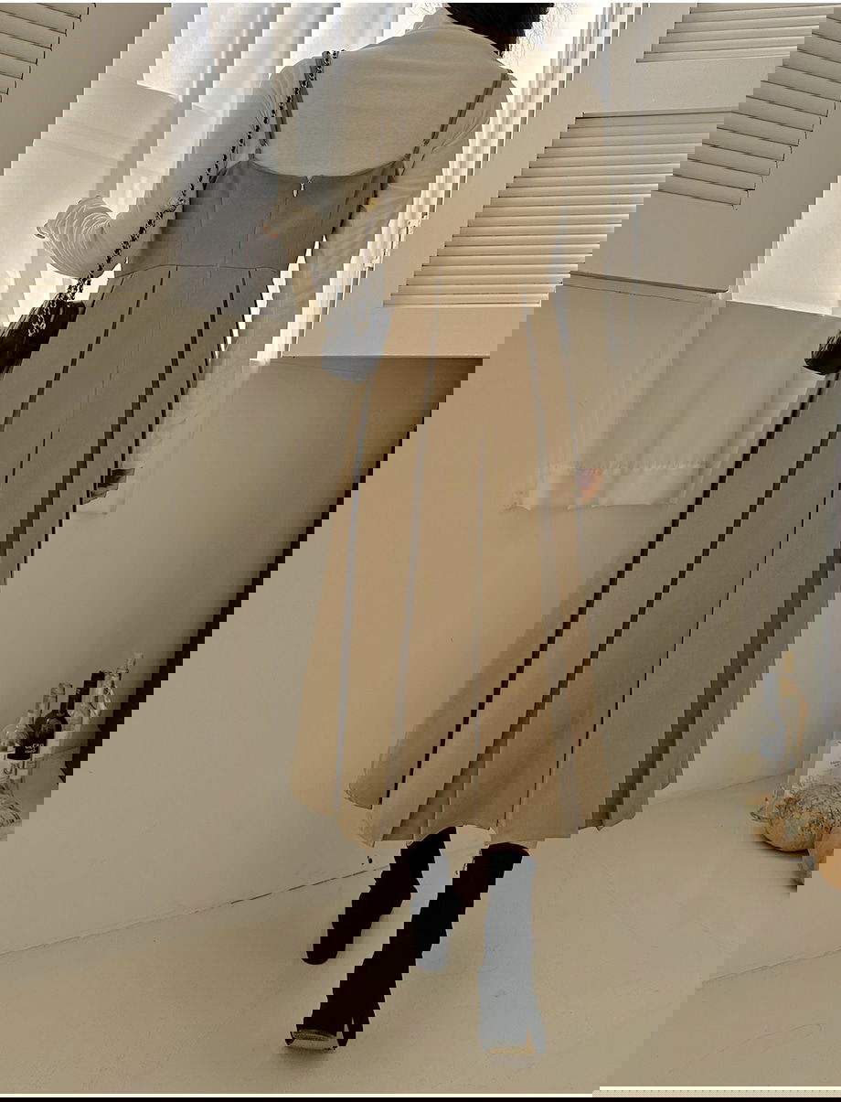 리리앤코 (끈조절) 포레스니 뷔스티에 플리츠 롱 원피스