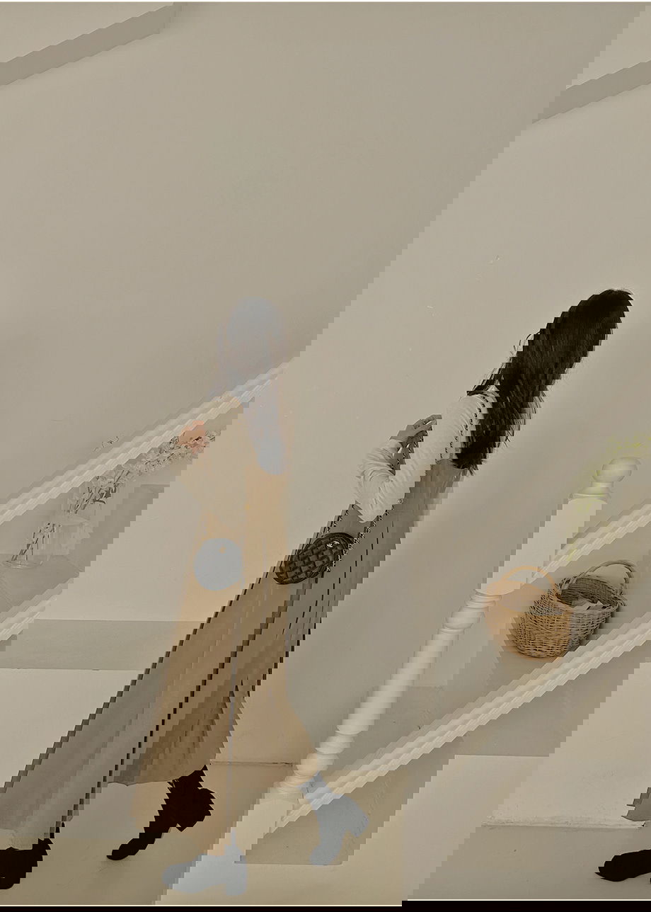 리리앤코 (끈조절) 포레스니 뷔스티에 플리츠 롱 원피스