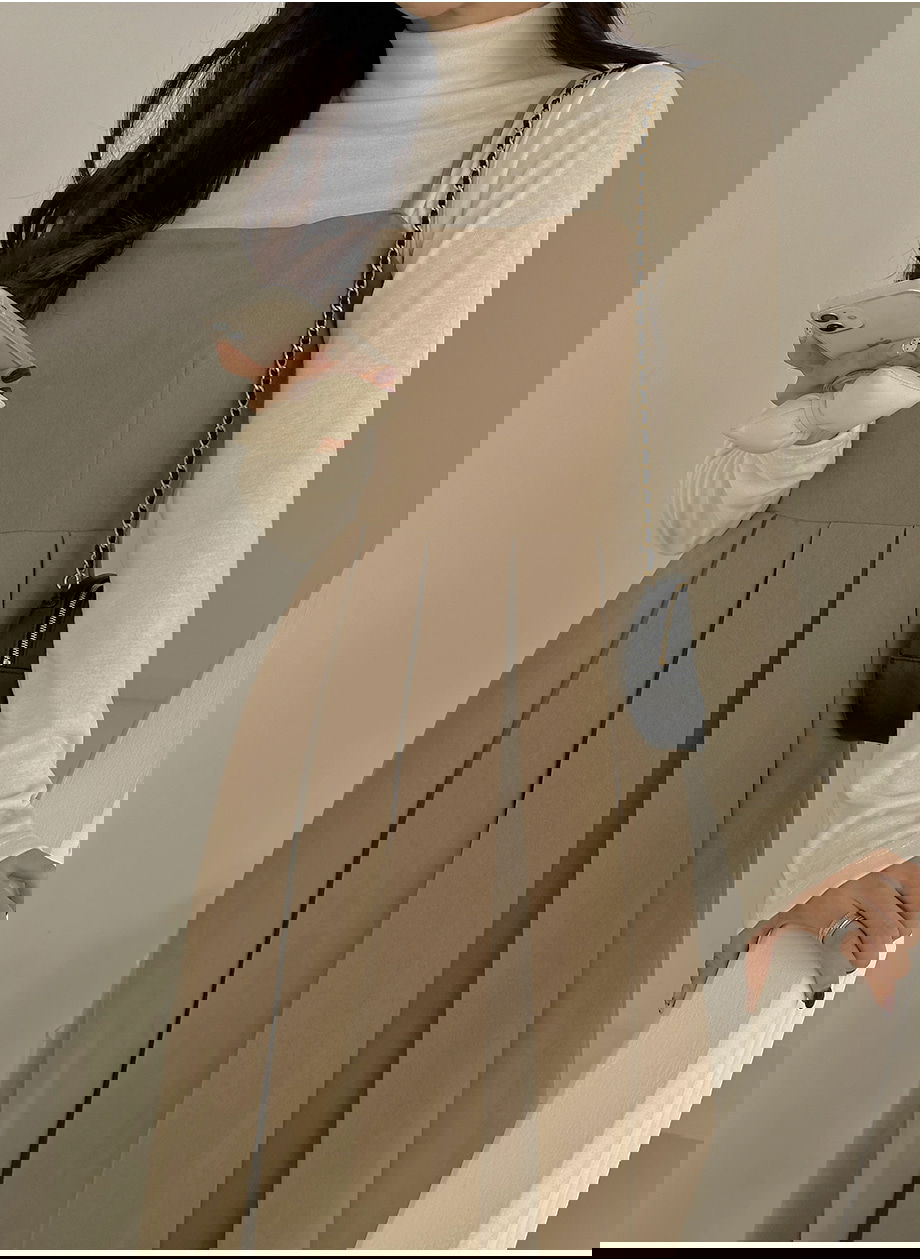 리리앤코 (끈조절) 포레스니 뷔스티에 플리츠 롱 원피스