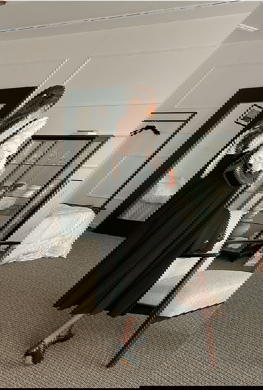 리리앤코 (끈조절) 포레스니 뷔스티에 플리츠 롱 원피스