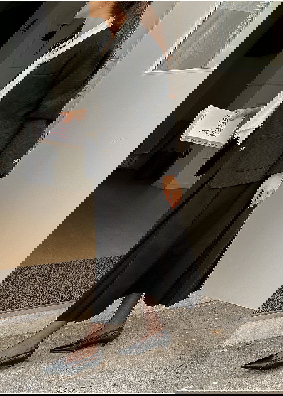 리리앤코 (끈조절) 포레스니 뷔스티에 플리츠 롱 원피스