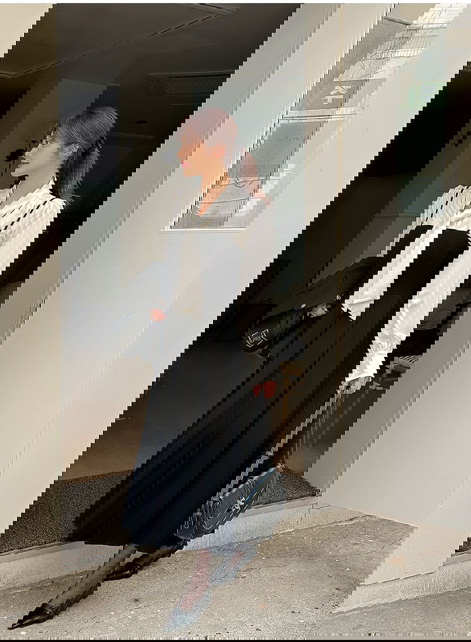 리리앤코 (끈조절) 포레스니 뷔스티에 플리츠 롱 원피스