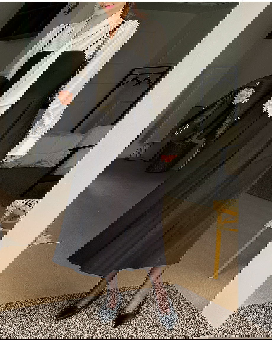 리리앤코 (끈조절) 포레스니 뷔스티에 플리츠 롱 원피스