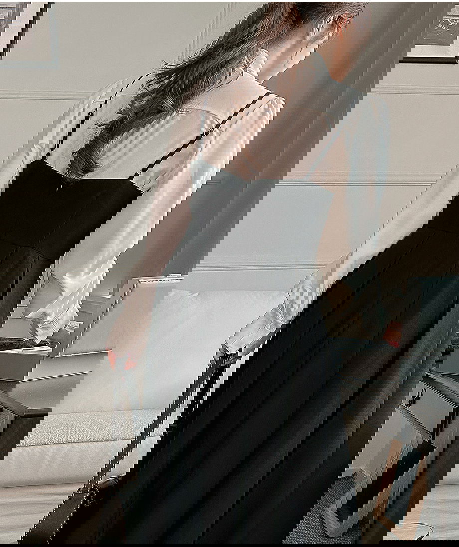 리리앤코 (끈조절) 포레스니 뷔스티에 플리츠 롱 원피스