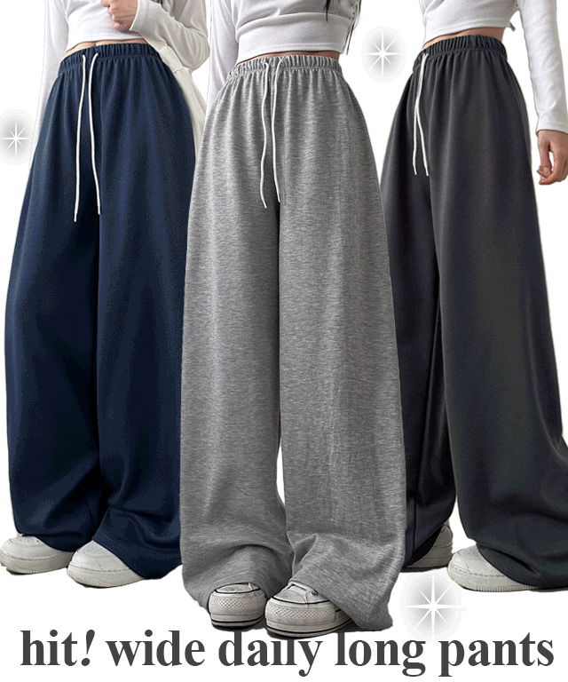 內刷毛保暖日常寬褲 (人氣商品配送延遲)