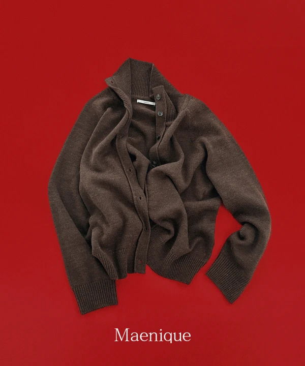 Pablo high-neck oversized wool cardigan