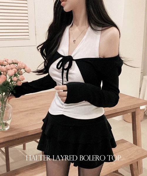 Wendy Halter Layered Bolero T-Shirt