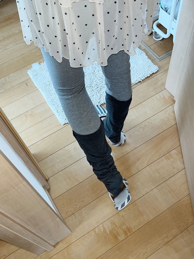 Rayon two-tone toshi leggings 打底裤