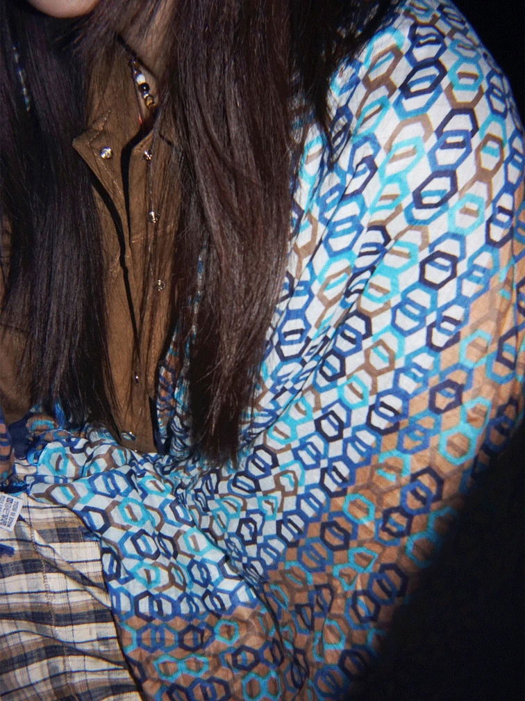 blue hippie scarf