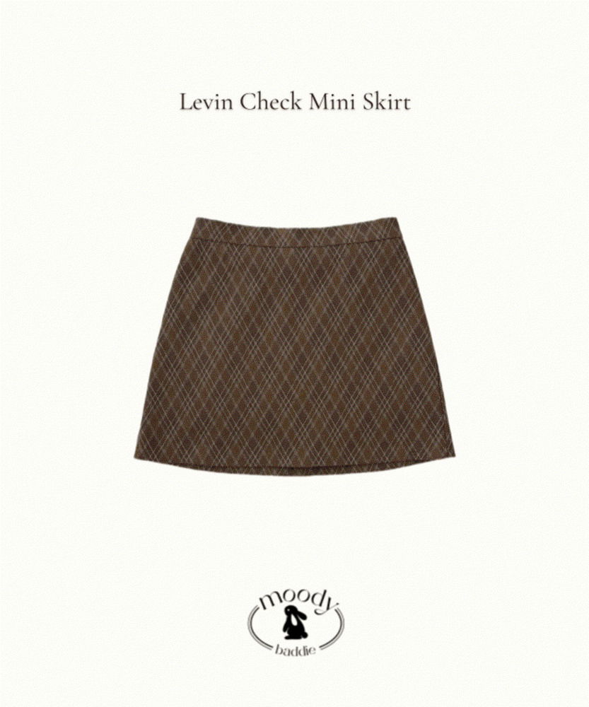 Rubin check mini skirt