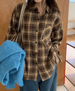 Pandu Overfit Vintage Check Shirt Blouse 2 Color Winter Shirt/Layered Look