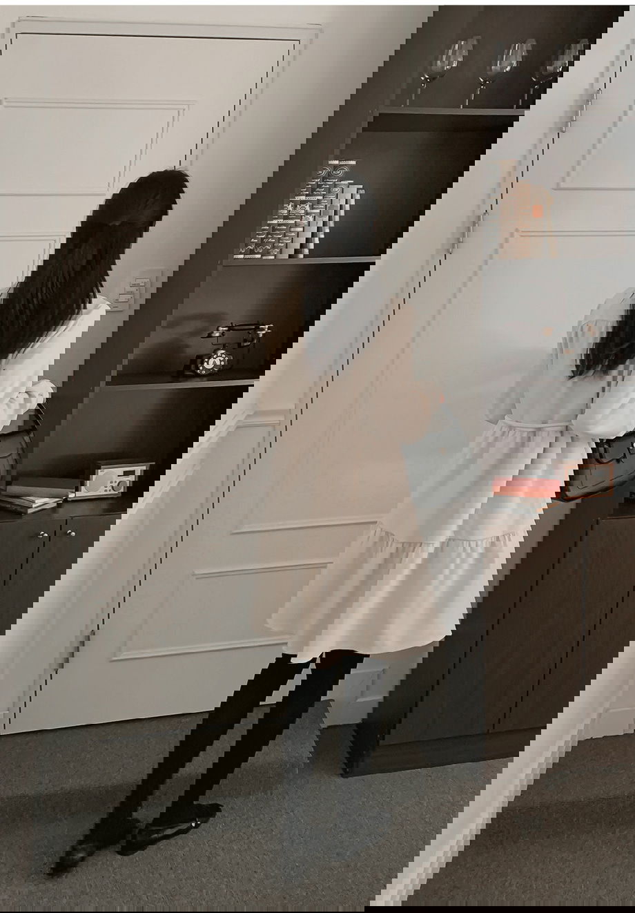 리리앤코 카퓨르벨 피치기모 스트랩 카라넥 캉캉 원피스