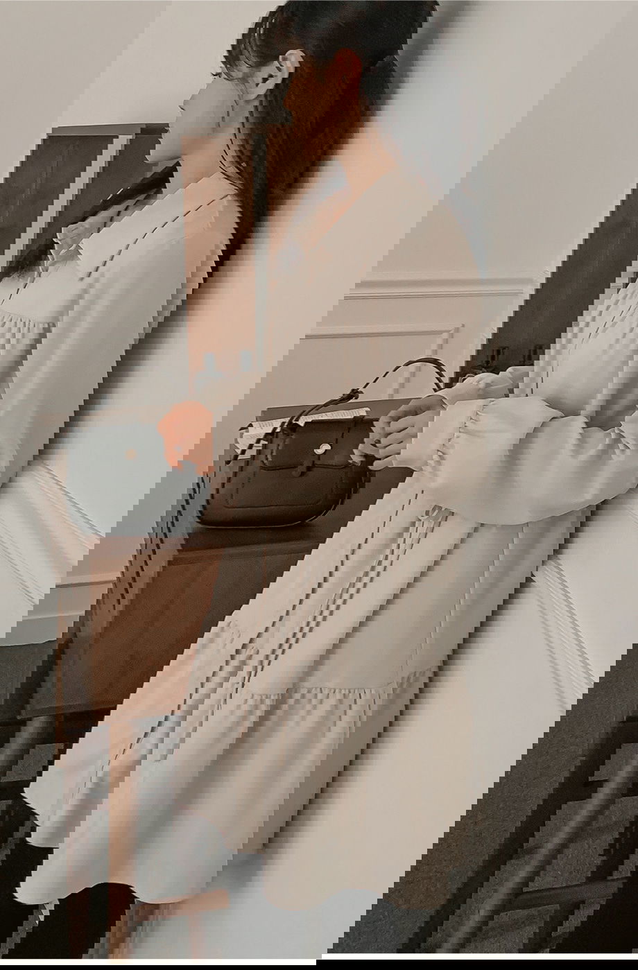 리리앤코 카퓨르벨 피치기모 스트랩 카라넥 캉캉 원피스