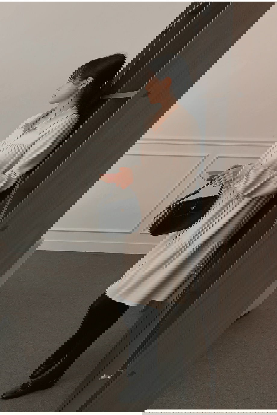 리리앤코 카퓨르벨 피치기모 스트랩 카라넥 캉캉 원피스