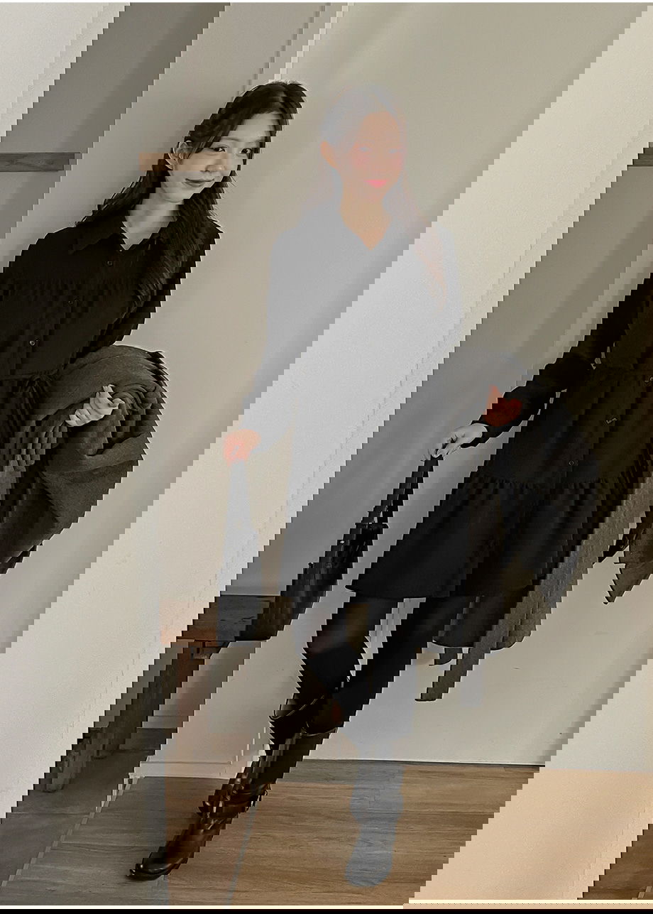 리리앤코 카퓨르벨 피치기모 스트랩 카라넥 캉캉 원피스