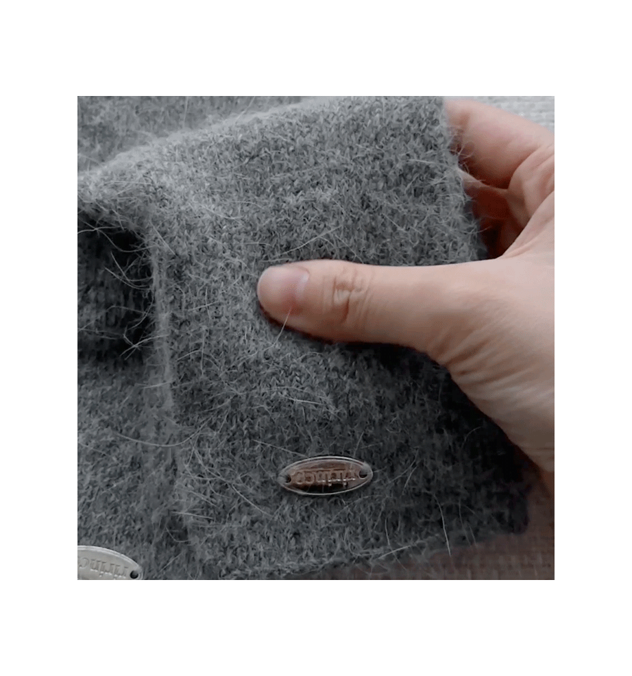 리리앤코 모아르슈 헤어리 울 팬던트 터치 니트 장갑