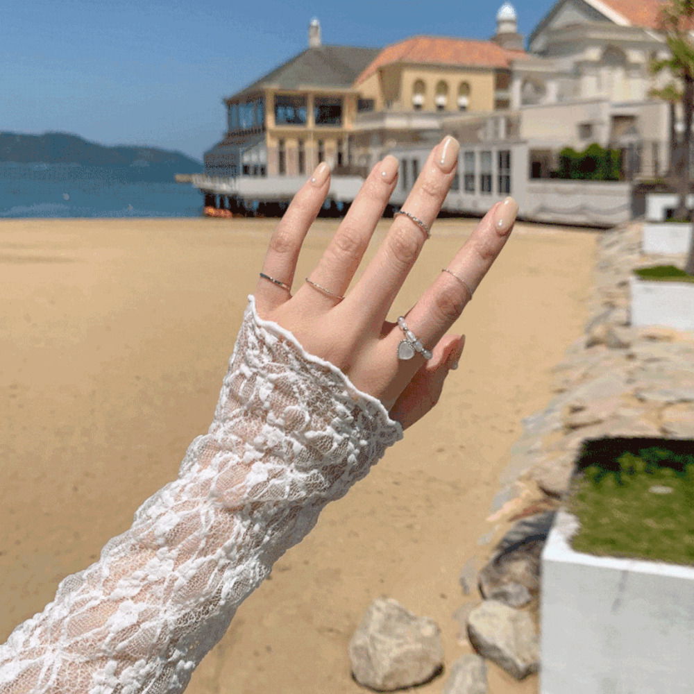 String ring heart pearl beads drop ring ring set pet index finger thumb ring friendship ring friendship ring fashion ring silver ring gold ring gold silver