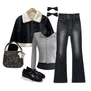 長袖tシャツ,秋コーデ,ジャケット,Background 코디