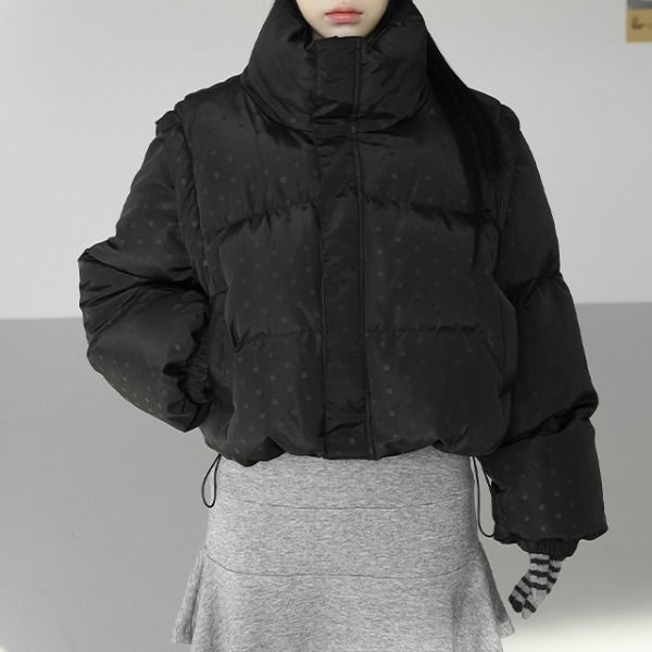Qoo Dot Padded Jacket Zip-up