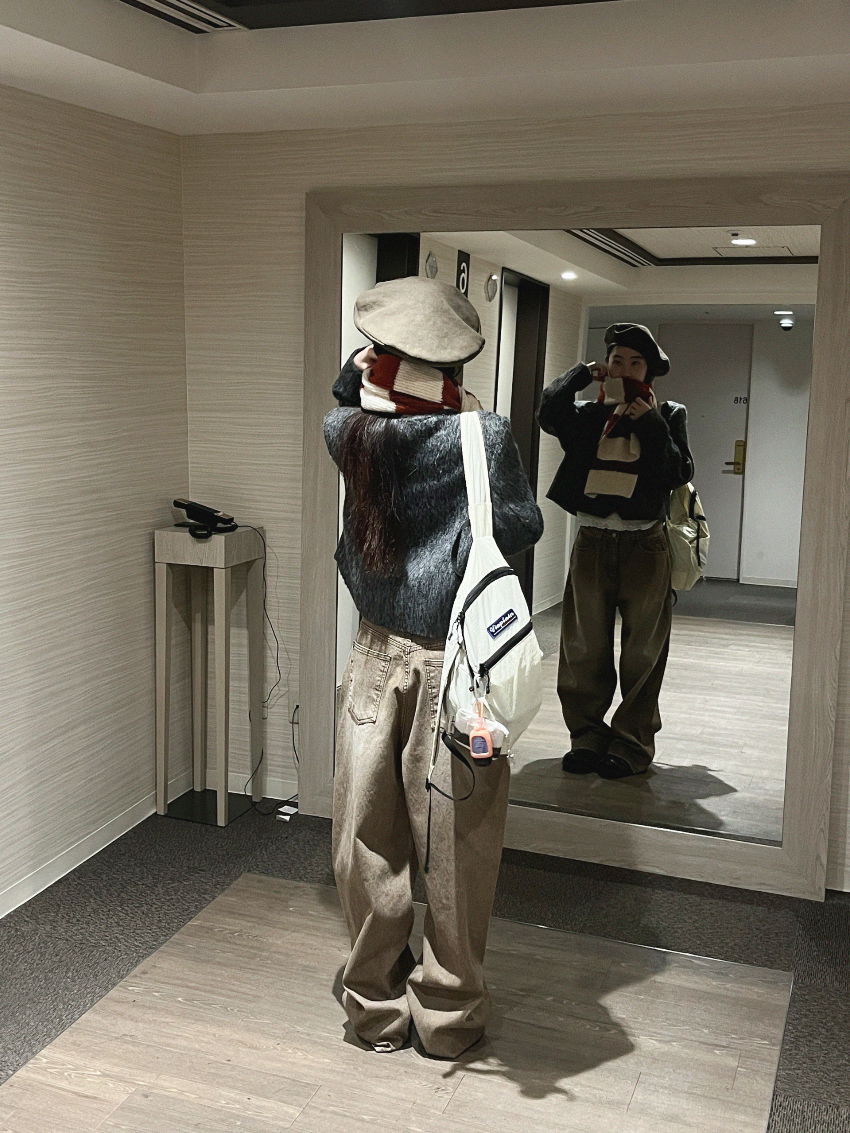 머플러 모델 착용 이미지-S1L15