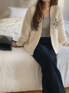 스노프 니트 가디건