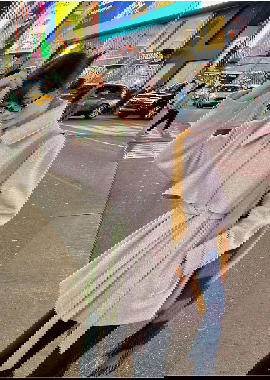 리리앤코 하로픈 플랩 카라넥 벨트 하프 코트