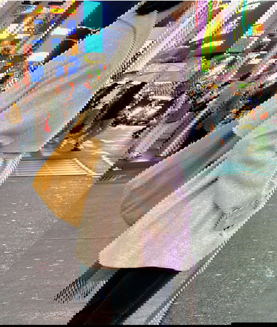 리리앤코 하로픈 플랩 카라넥 벨트 하프 코트