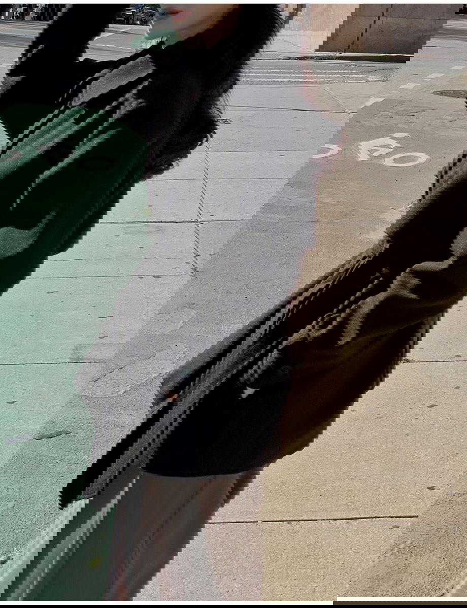 리리앤코 하로픈 플랩 카라넥 벨트 하프 코트