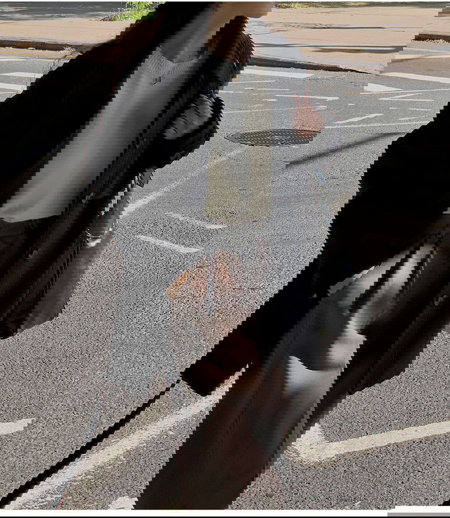 리리앤코 하로픈 플랩 카라넥 벨트 하프 코트