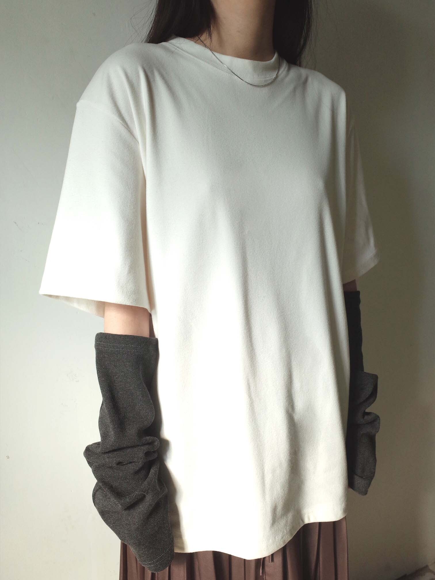 Ivy Fleece-lined loose short-sleeved T-shirt