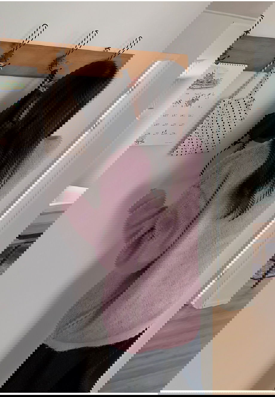 리리앤코 플로네브 브러쉬 플라워 루즈핏 니트