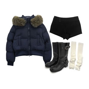 ShortPants,PufferJacket,acc 코디