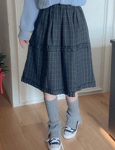 Chihiro Midi Check Frill SK