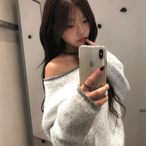 ルキンバイカラーワンオフショルダーニット