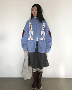 Hubble High Neck Knitwear Zip-up